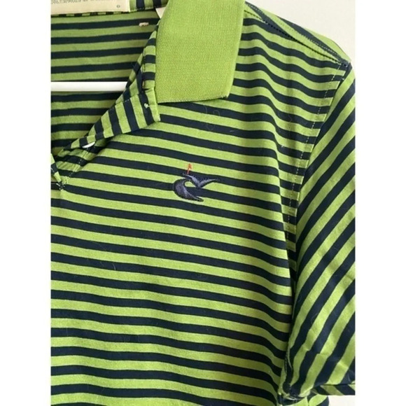 Fairway & Greene • Green Navy Striped Polo - Picture 2 of 3